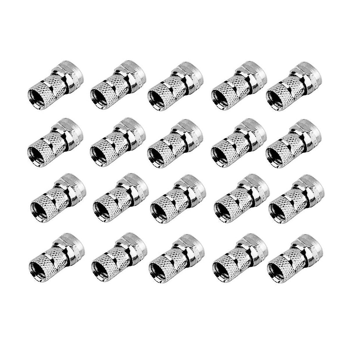 20 spine tv / satellite tipo f per cavo tv da 5,1 mm