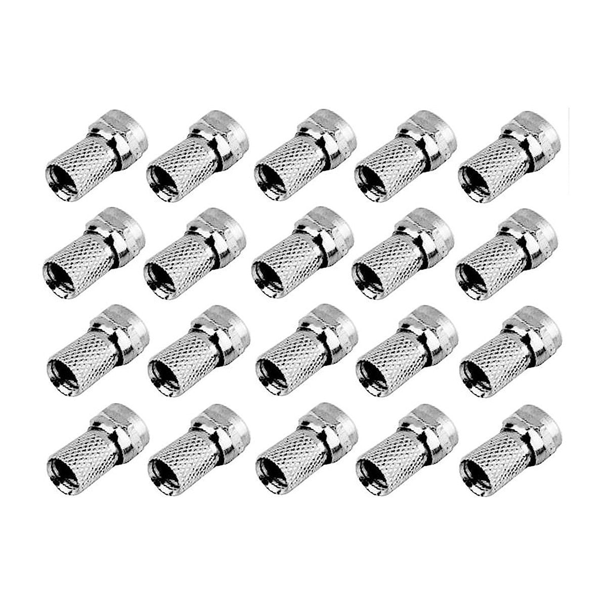 20 spine tv / satellite tipo f per cavo tv da 6,8 mm