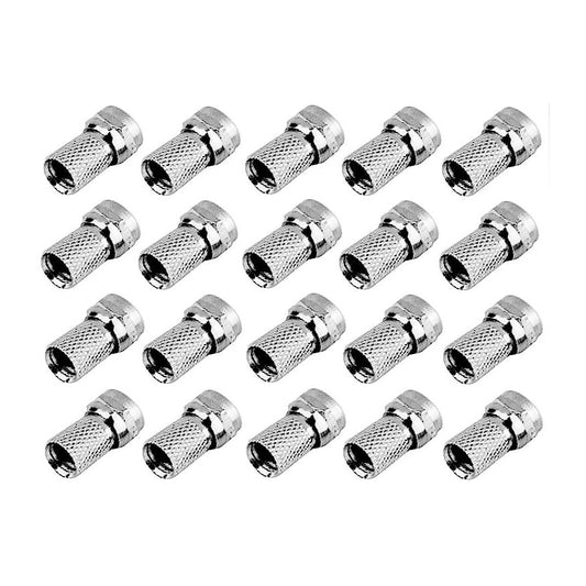 20 spine tv / satellite tipo f per cavo tv da 6,8 mm