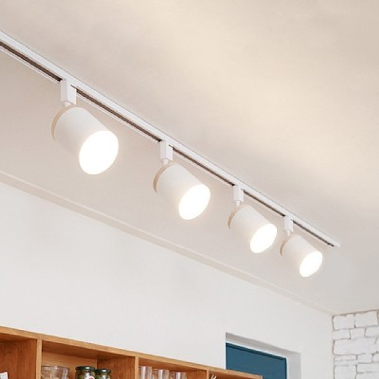 Binario Elettrificato Trifase Bianco - 1 metro