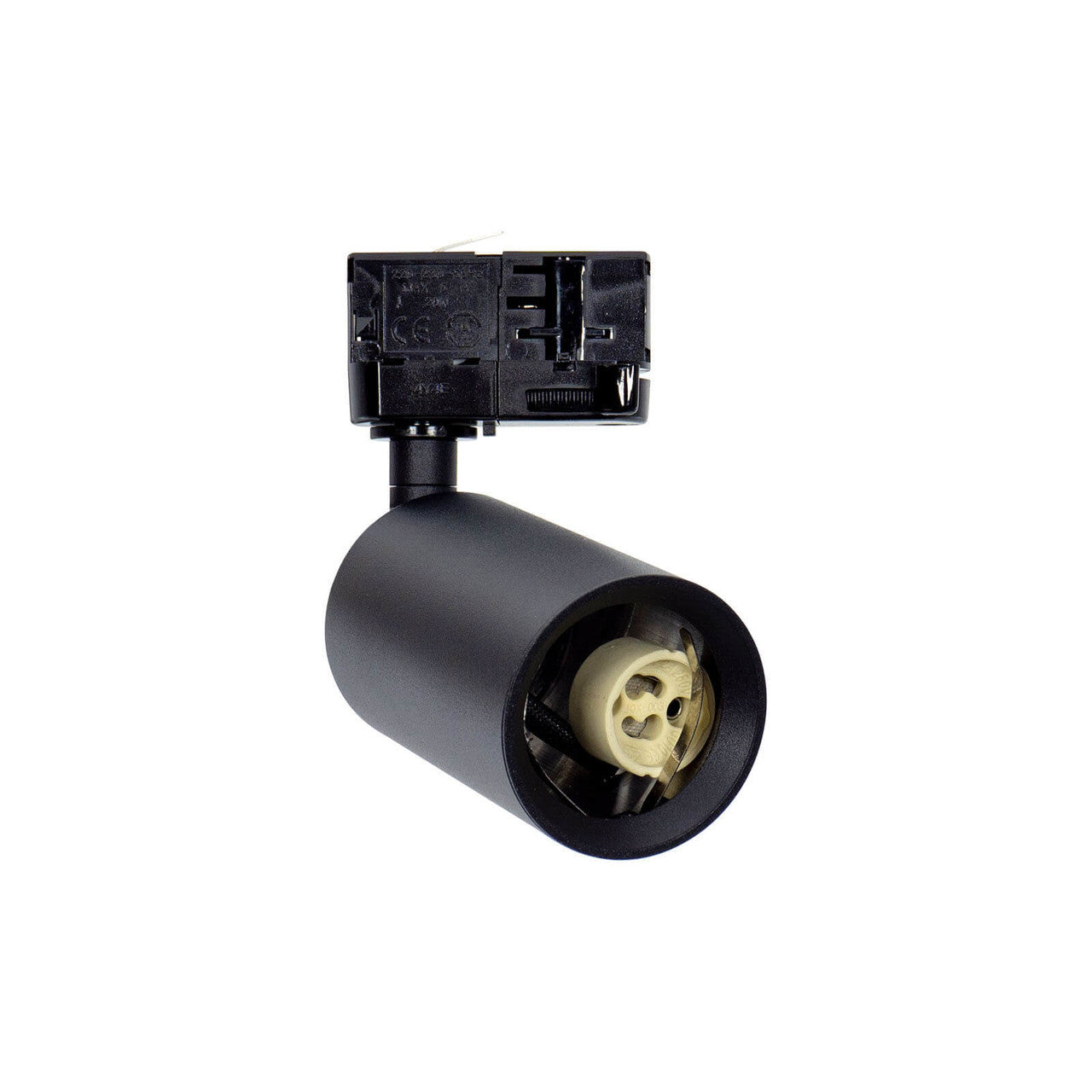 Faro GU10 per binario Trifase in alluminio Nero