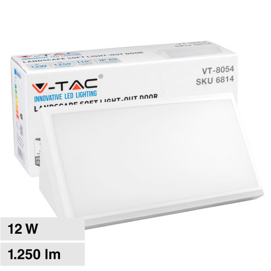 V-Tac Lampada LED da Muro 12W Wall Light SMD Applique IP65 Colore Bianco